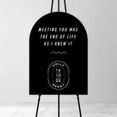 Galway Girl: Wedding Welcome Sign