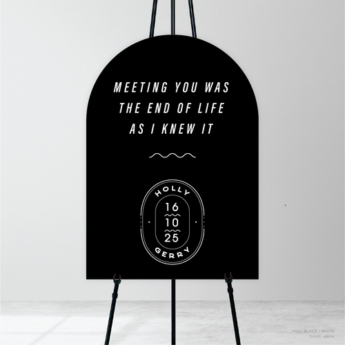 Galway Girl: Wedding Welcome Sign