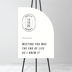Galway Girl: Wedding Welcome Sign