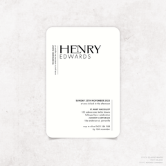 Henry: Baptism Invitation + Birthday Invitation