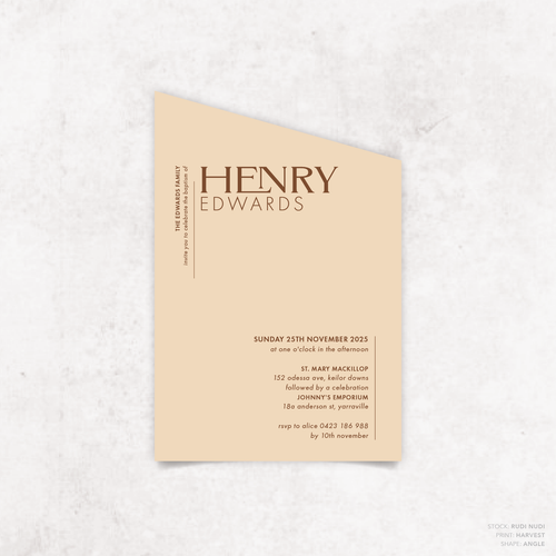 Henry: Baptism Invitation + Birthday Invitation