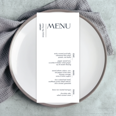 Henry: Baptism Menu Card