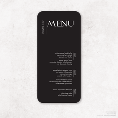 Henry: Baptism Menu Card