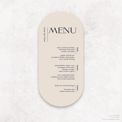 Henry: Baptism Menu Card