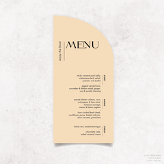 Henry: Baptism Menu Card