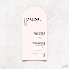 Henry: Baptism Menu Card