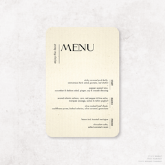 Henry: Baptism Menu Card