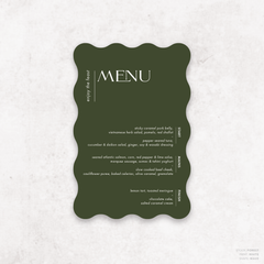 Henry: Baptism Menu Card