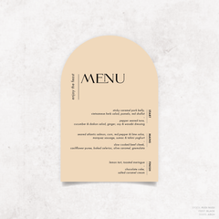 Henry: Baptism Menu Card