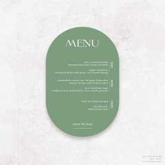Henry: Baptism Menu Card