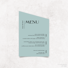 Henry: Baptism Menu Card