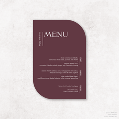 Henry: Baptism Menu Card