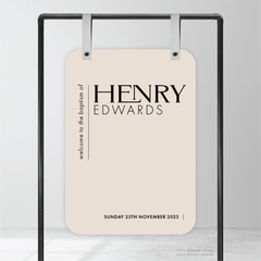 Henry: Baptism Welcome Sign
