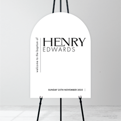 Henry: Baptism Welcome Sign