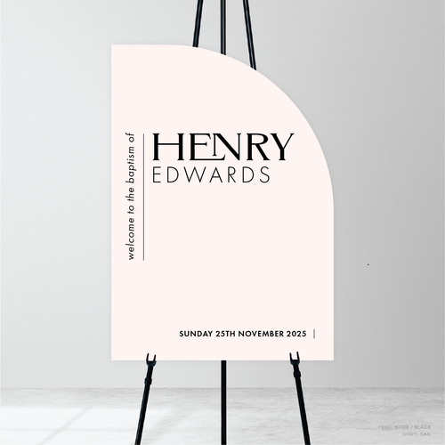 Henry: Baptism Welcome Sign