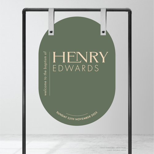 Henry: Baptism Welcome Sign