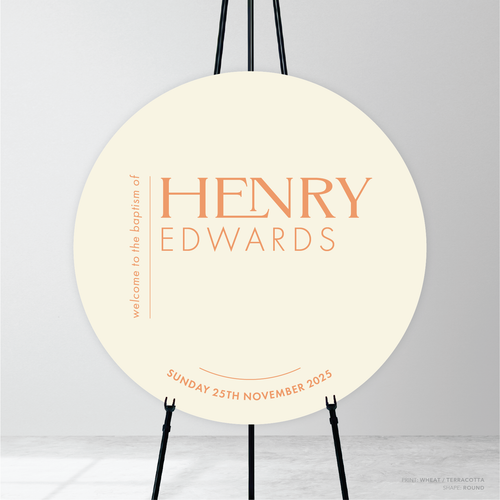 Henry: Baptism Welcome Sign