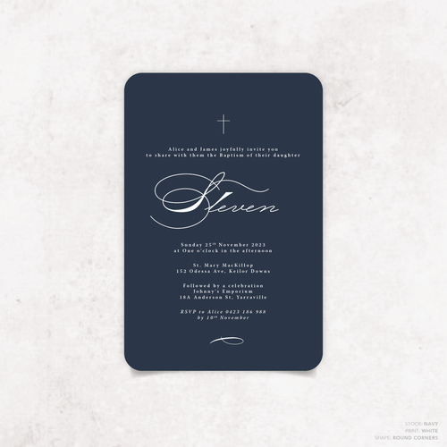 Julia: Baptism Invitation + Birthday Invitation