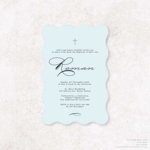 Julia: Baptism Invitation + Birthday Invitation