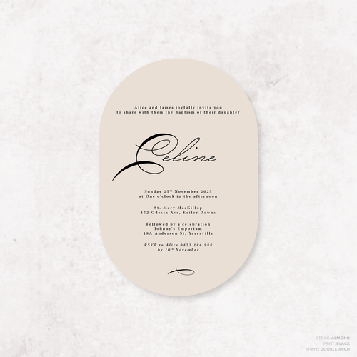 Julia: Baptism Invitation + Birthday Invitation