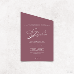 Julia: Baptism Invitation + Birthday Invitation