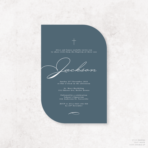 Julia: Baptism Invitation + Birthday Invitation