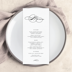 Julia: Baptism Menu Card