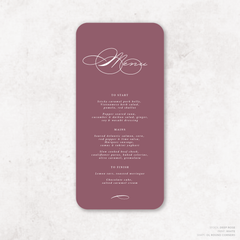 Julia: Baptism Menu Card
