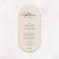Julia: Baptism Menu Card