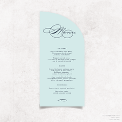 Julia: Baptism Menu Card