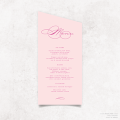 Julia: Baptism Menu Card