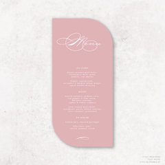 Julia: Baptism Menu Card