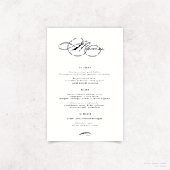 Julia: Baptism Menu Card