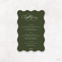 Julia: Baptism Menu Card