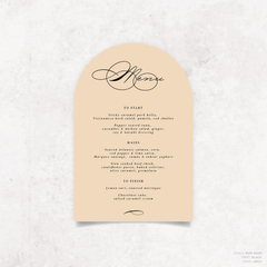 Julia: Baptism Menu Card
