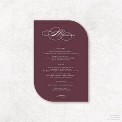Julia: Baptism Menu Card