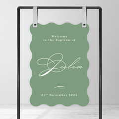 Julia: Baptism Welcome Sign