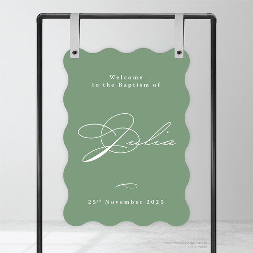 Julia: Baptism Welcome Sign