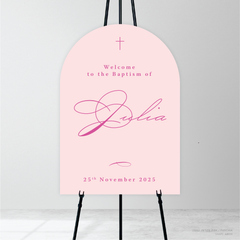 Julia: Baptism Welcome Sign