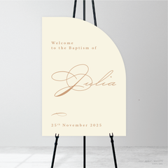 Julia: Baptism Welcome Sign