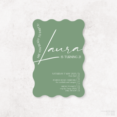 Laura: Baptism Invitation + Birthday Invitation