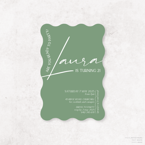 Laura: Baptism Invitation + Birthday Invitation