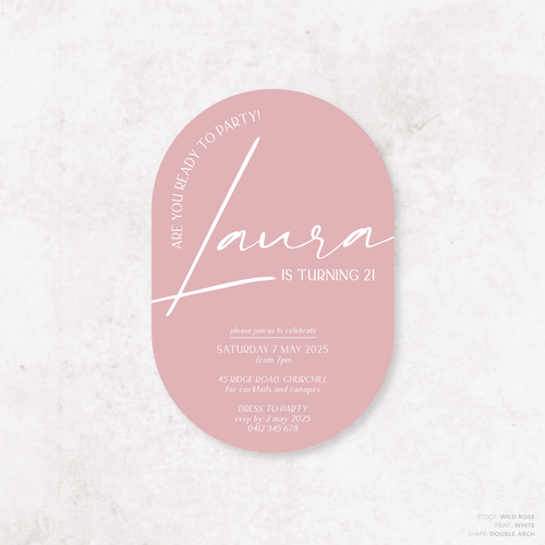 Laura: Baptism Invitation + Birthday Invitation