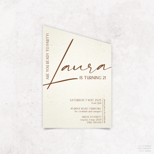 Laura: Baptism Invitation + Birthday Invitation