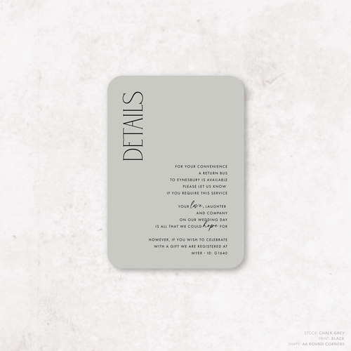 Magnetic Attraction: Wedding Info Card