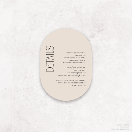 Magnetic Attraction: Wedding Info Card