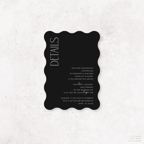 Magnetic Attraction: Wedding Info Card