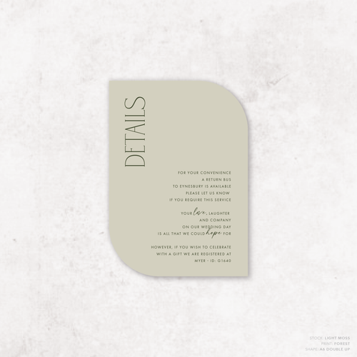 Magnetic Attraction: Wedding Info Card