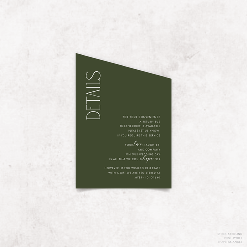 Magnetic Attraction: Wedding Info Card