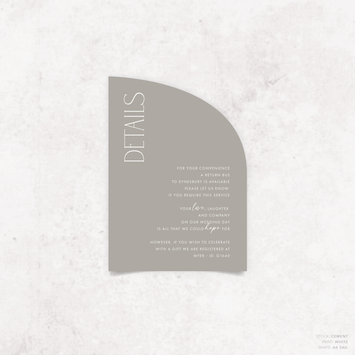 Magnetic Attraction: Wedding Info Card